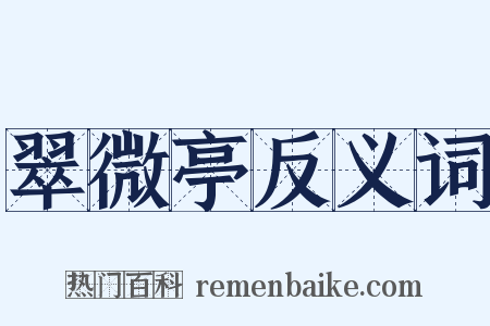 翠微亭反义词是什么意思的图片